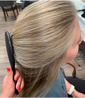 Hair styling work by Embellish Salon