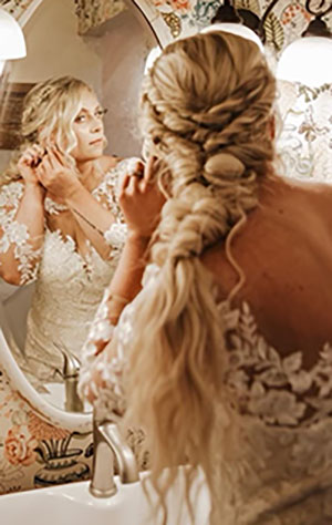 Hair styling work by Embellish Salon