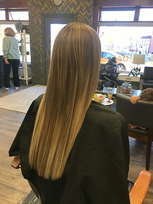 Hair styling work by Embellish Salon